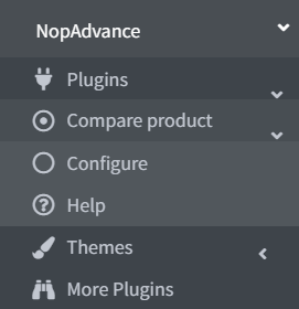 compare product extension plugin menu